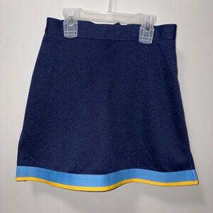 Varsity Spirit Vintage Blue Cheerleading Skirt Blue Yellow Trim Girls